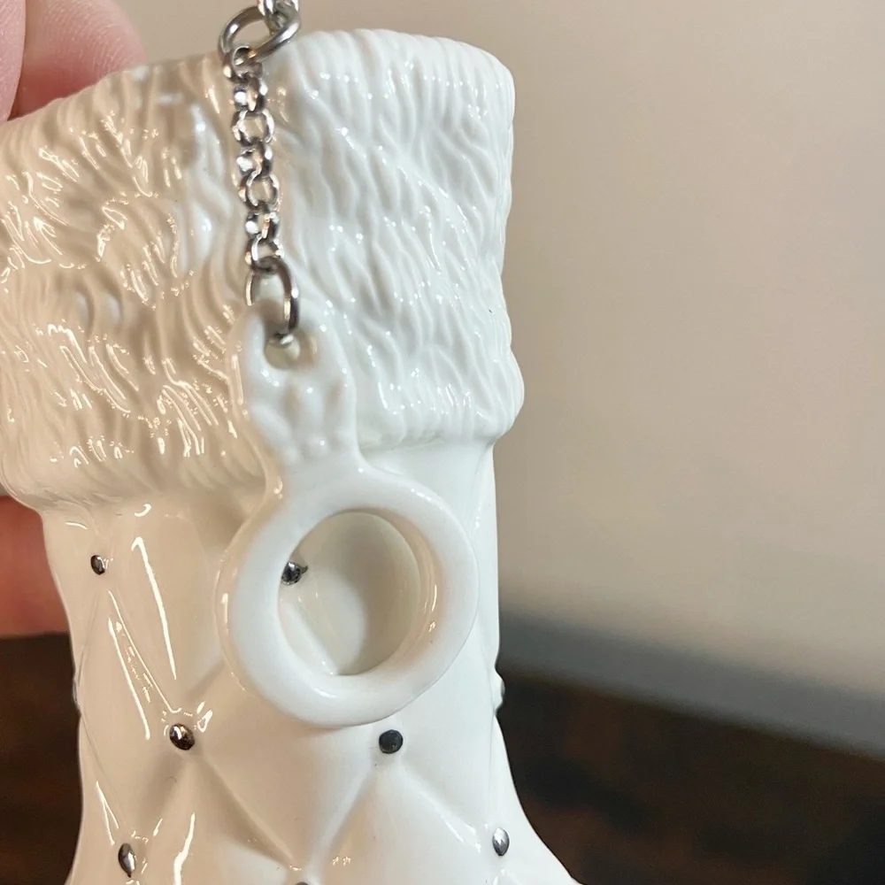 Pandora 2012 Christmas Ornament Porcelain Christmas Stocking Boot